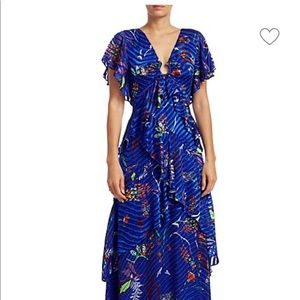 Janelle Printed Tiered Stretch-Silk Maxi Dress